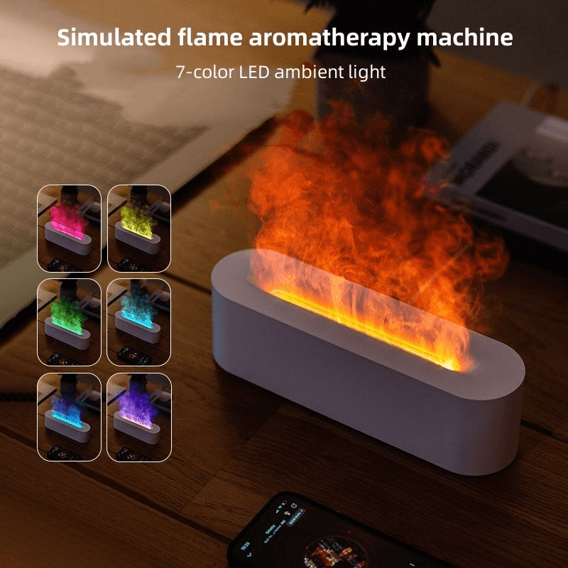 Colorful Essential Oil Flame Aroma Diffuser With Timing